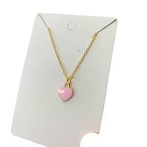 Pink heart necklace